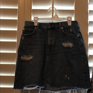 Free People deconstructed denim skirt size 27.